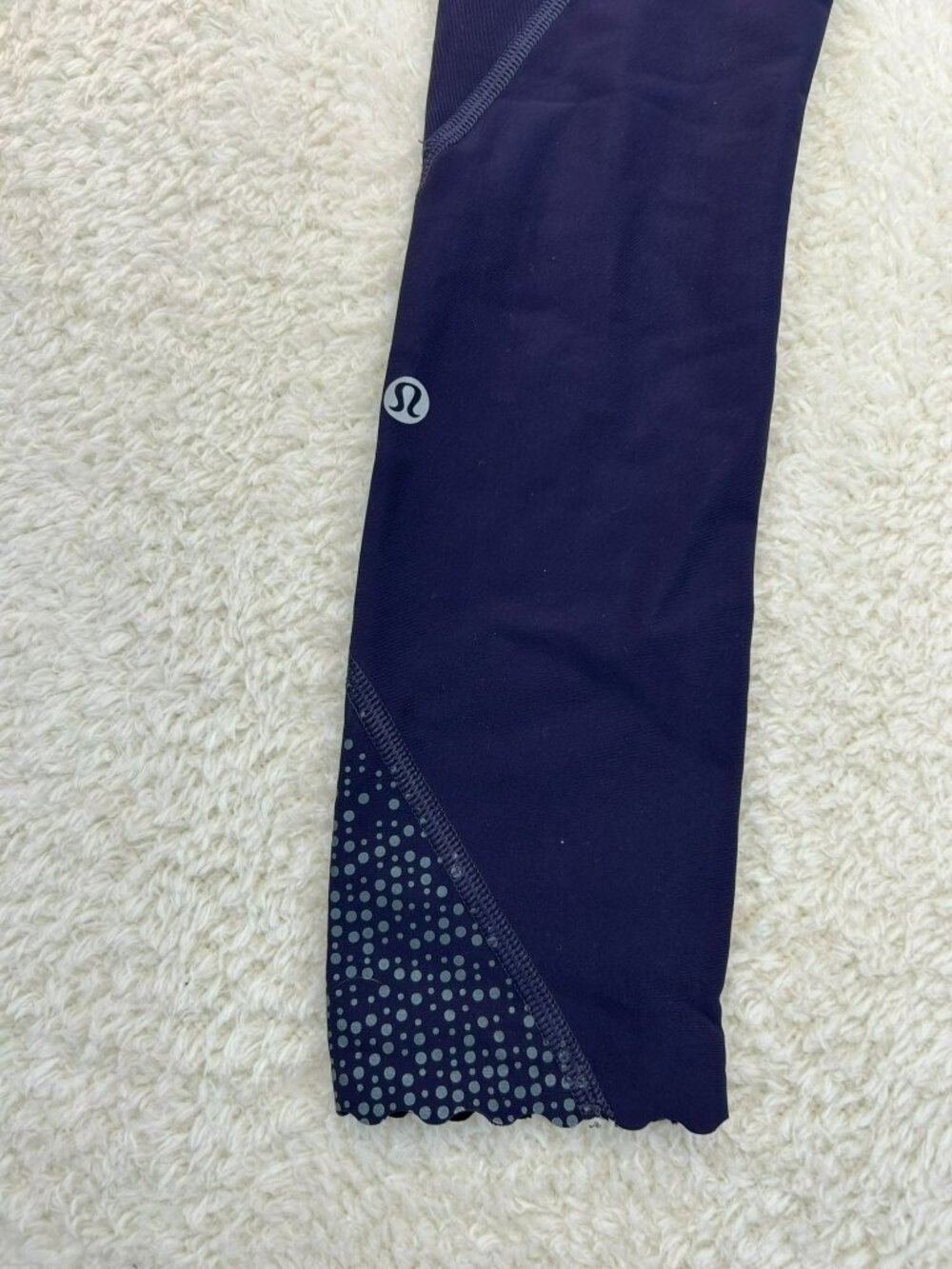 Lululemon Leggings Women Purple/Black Size 4 Nylon/Elastane High Rise Reflective - Picture 5 of 5